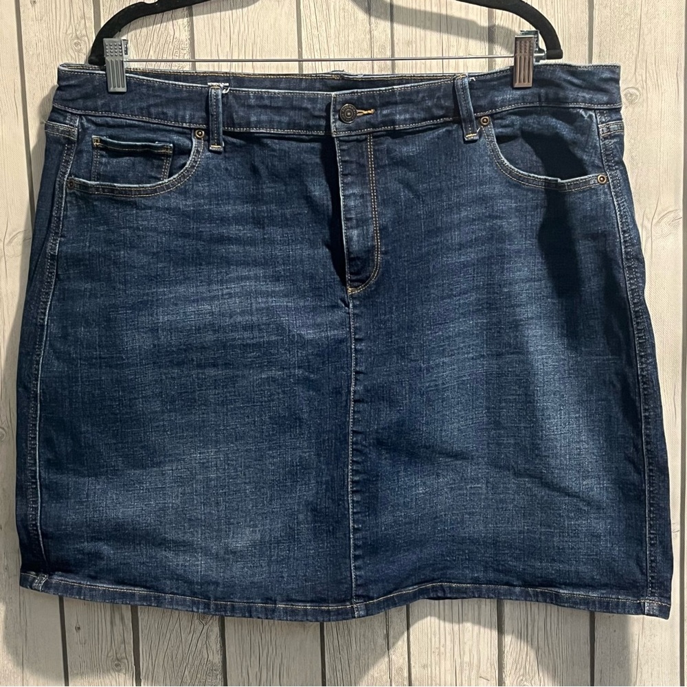 Women’s Sonoma brand Denim Blue Skirt gently used Size Plus 18W